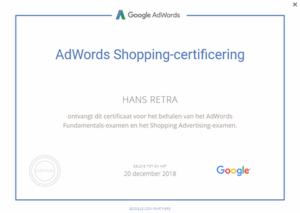 Google AdWords certificering