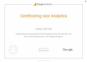Google Analytics certificering